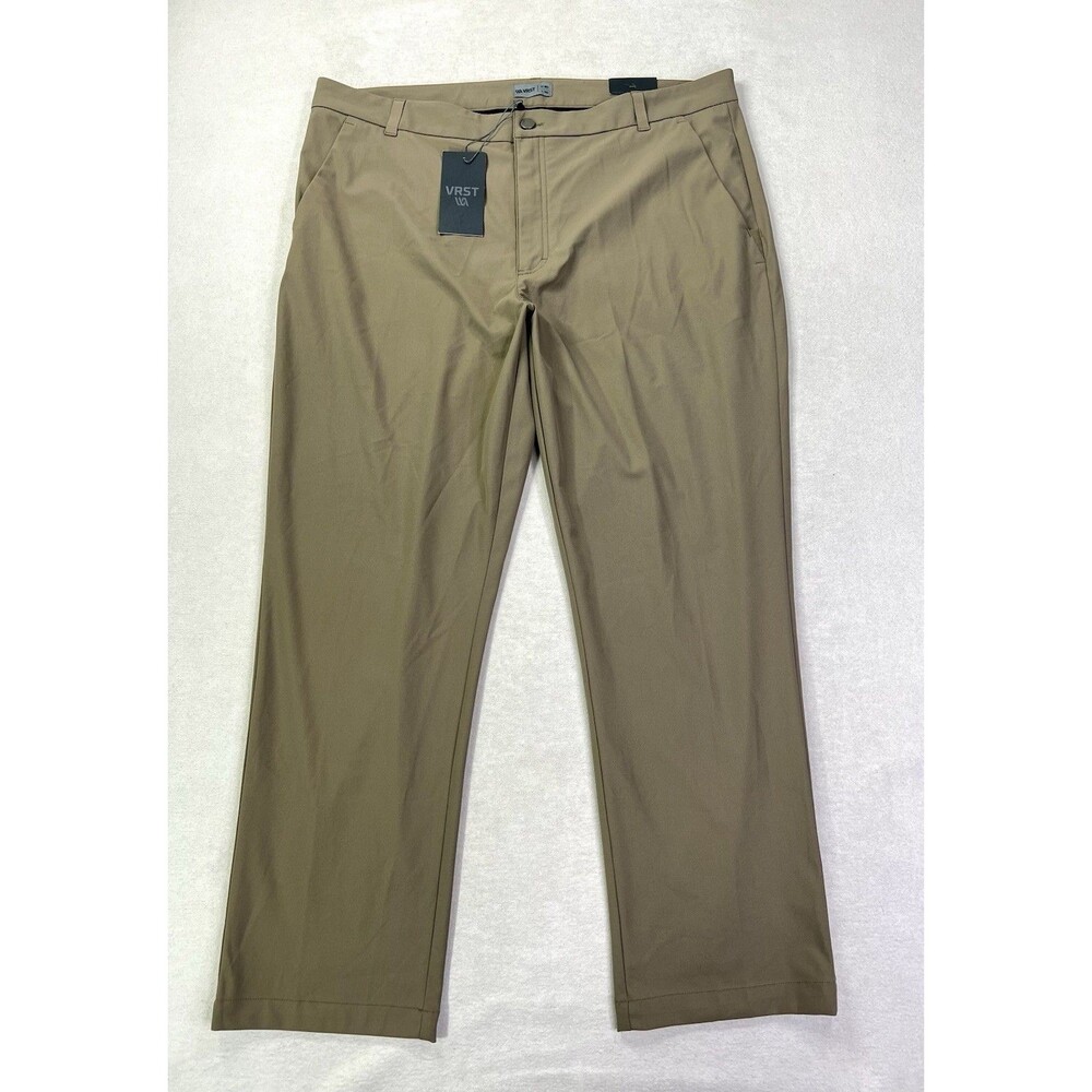 VRST Commuter Pants Athletic Fit Chinos Mens Size 40x30 Stretch Delta Brown New